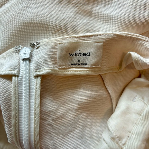 Aritzia Wilfred Écoulement Jumpsuit White Birch Square Neck Wide Leg Size 0 - Picture 7 of 7